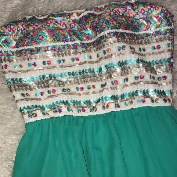 🔥AUW Strapless sequins high-low dress 🔥 - Picture 6 of 8